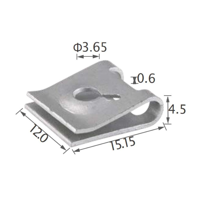 Silver Metal U-Nut Retainer Clip 00143689740 For Fiat