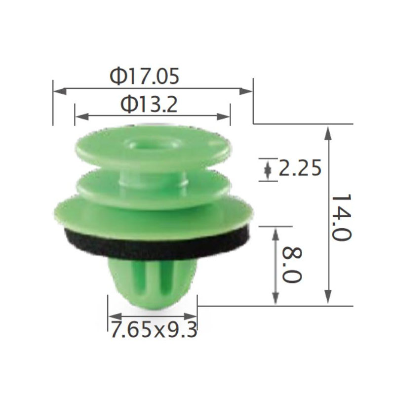 Door Panel Mounting Clip with Seal for Mercedes-Benz A0019914198