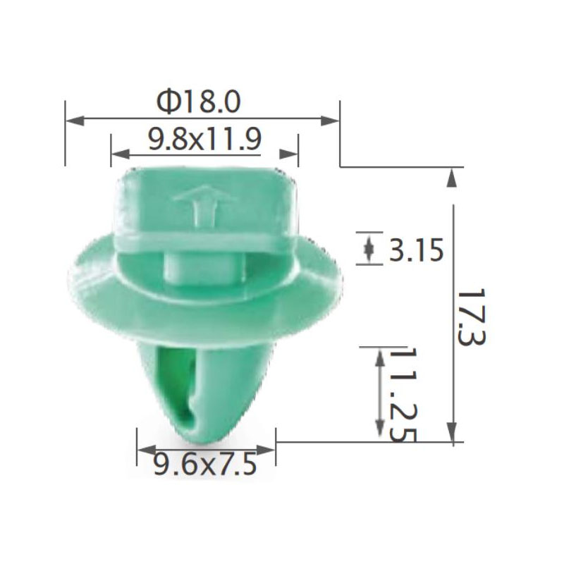Front Wheel Arch Flare & Trim Moulding Clips  71748293
